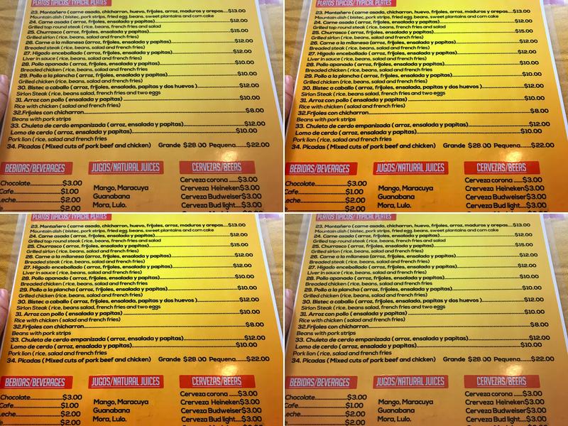 Los Arrieros Menu
