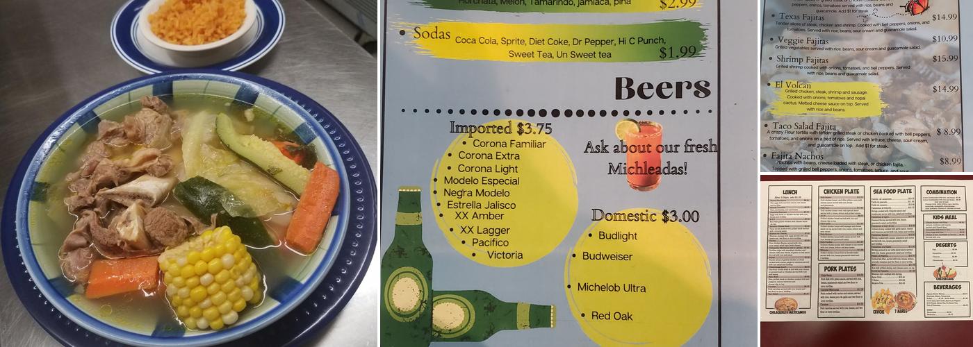 El Monarca Menu
