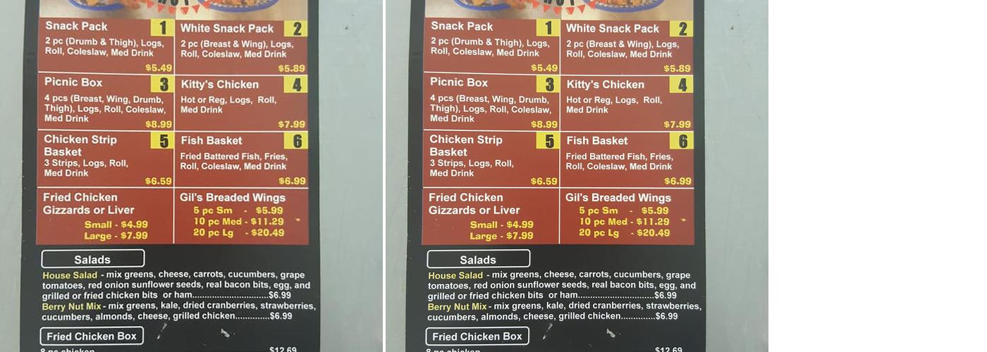 Gil's Donut Place Menu