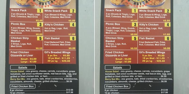 Gil's Donut Place Menu