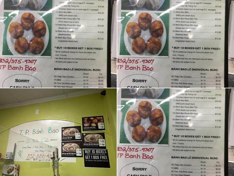 T P Banh Bao Menu