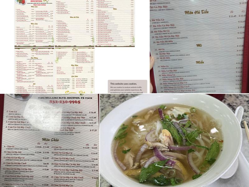 Cơm Gà Houston Menu