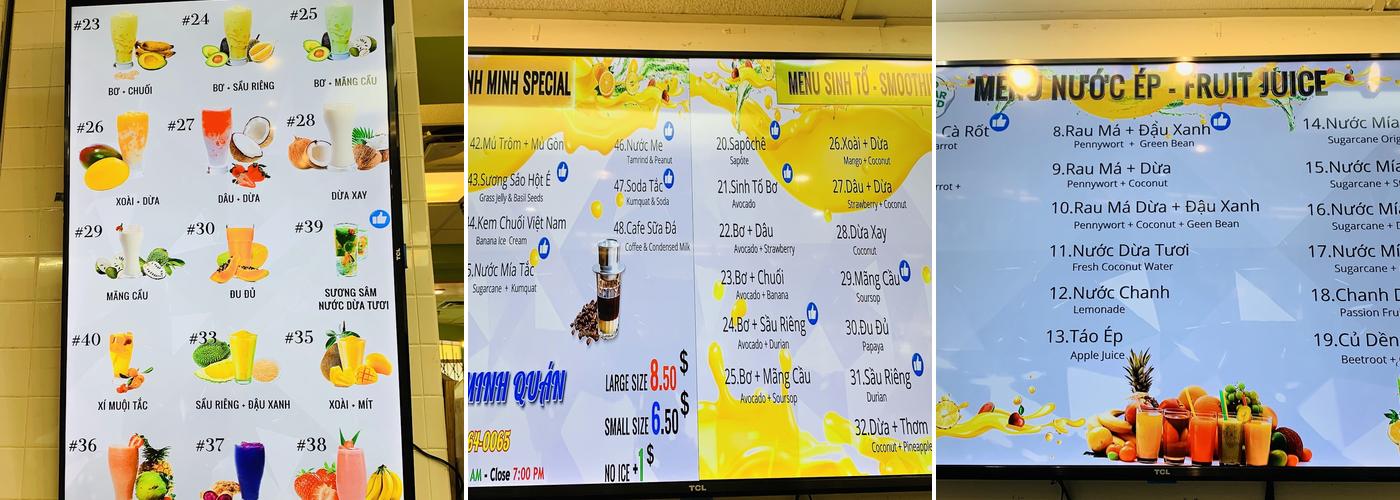 QBM (Quán Bình Minh) Menu