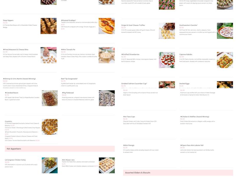 A Thyme Savor Menu