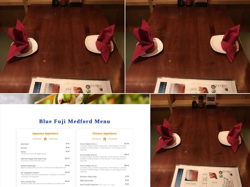 Blue Fuji Menu