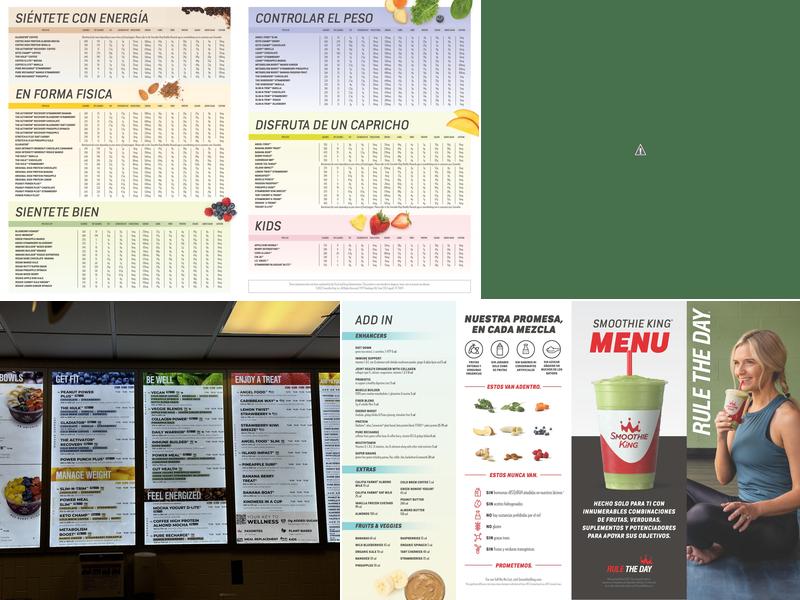 Smoothie King Menu