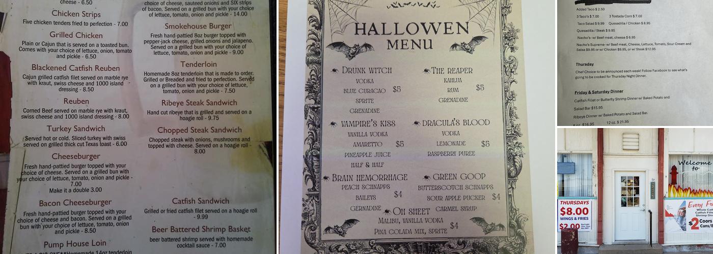 The Pump House Pub and Grub Menu