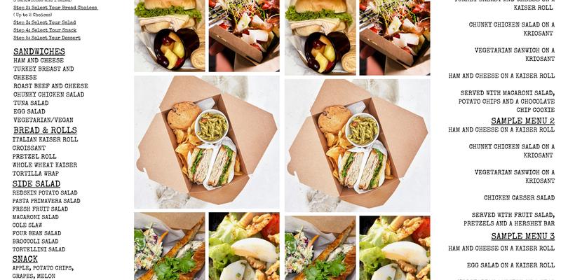 Strictly Catering Menu