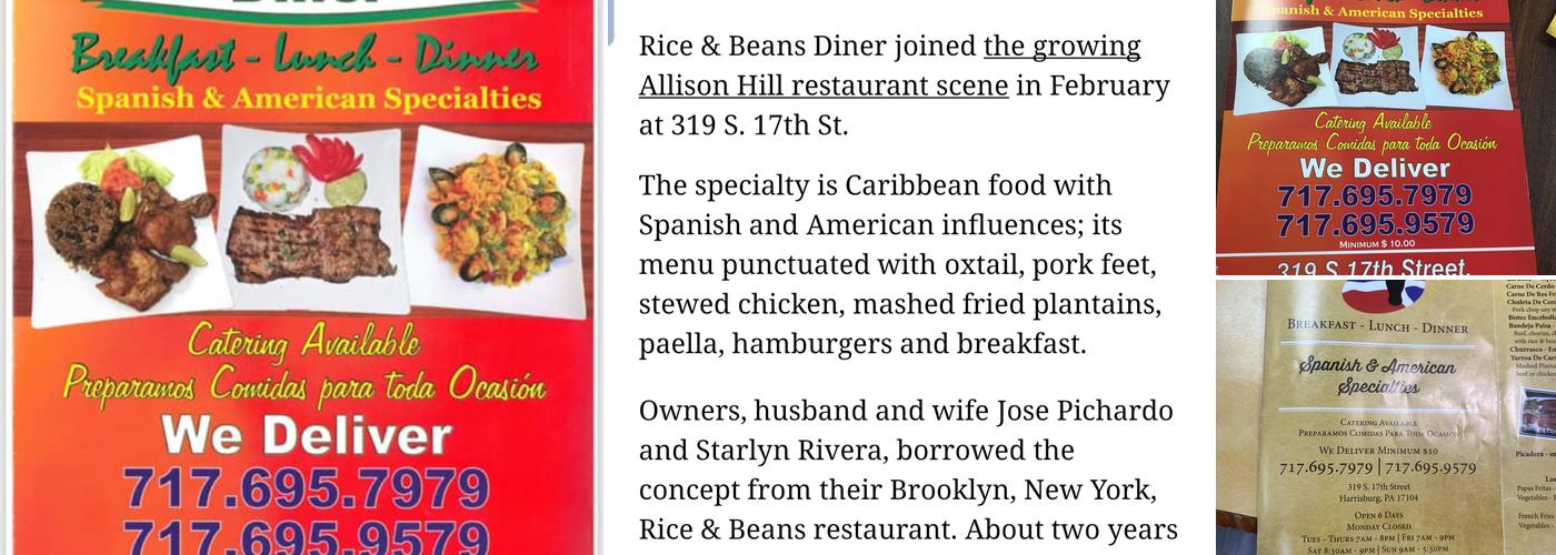 Rice & Beans bar and restaurant Menu