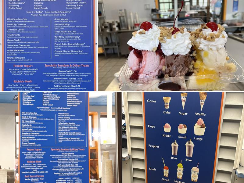 Breakers Ice Cream Menu