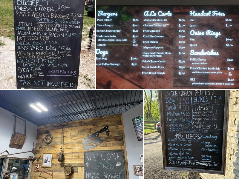 The Maple Angus Menu