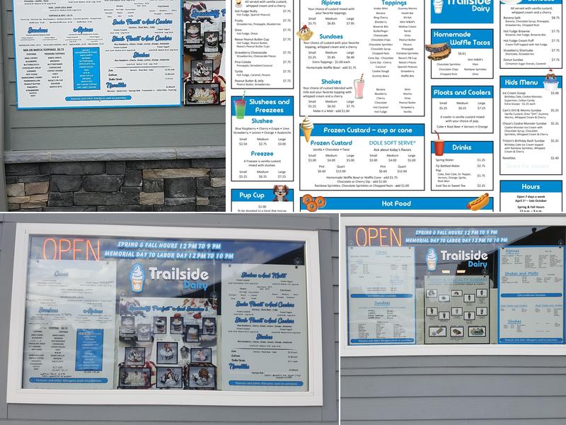 Trailside Dairy Menu