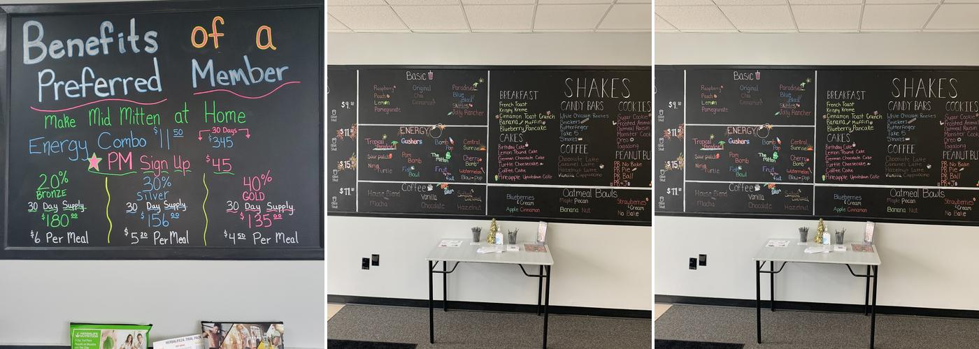 Mid Mitten Nutrition Menu