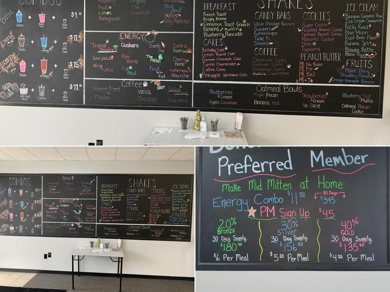 Mid Mitten Nutrition Menu