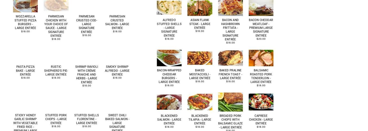 Super Suppers Menu