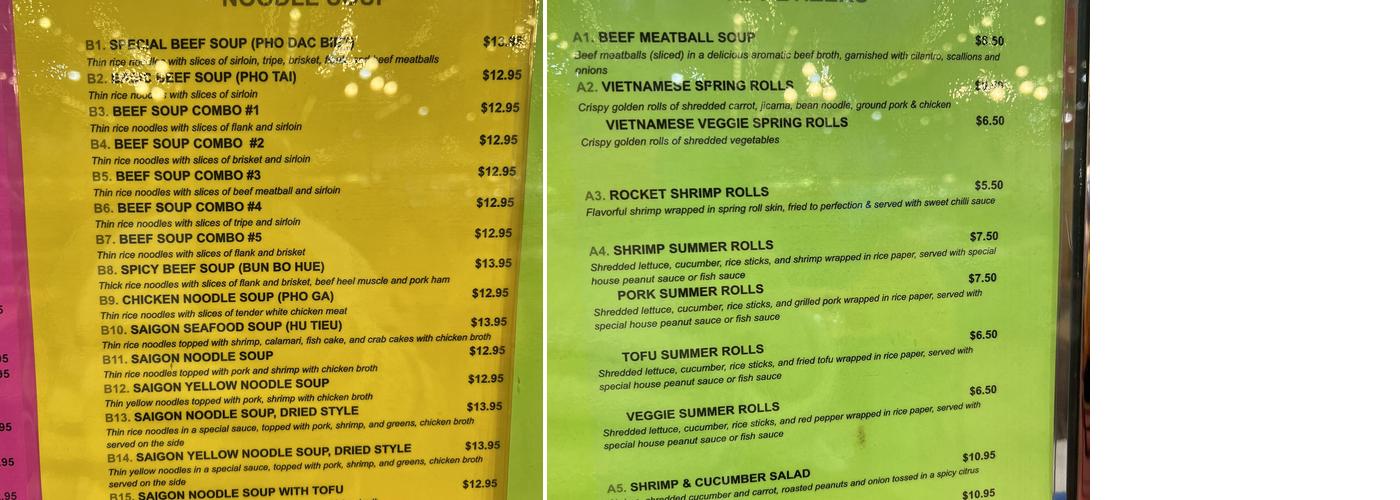 Pho Ever Chicken Menu