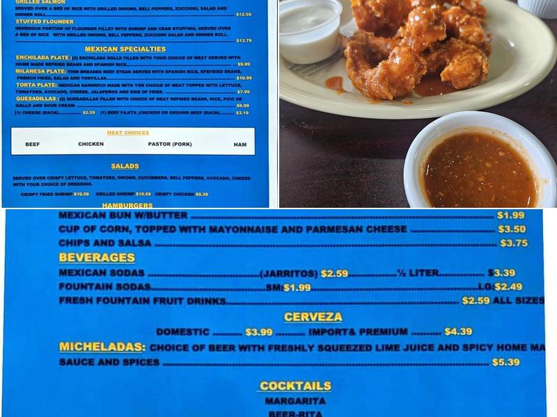El Sinaloense Seafood and Bar Menu