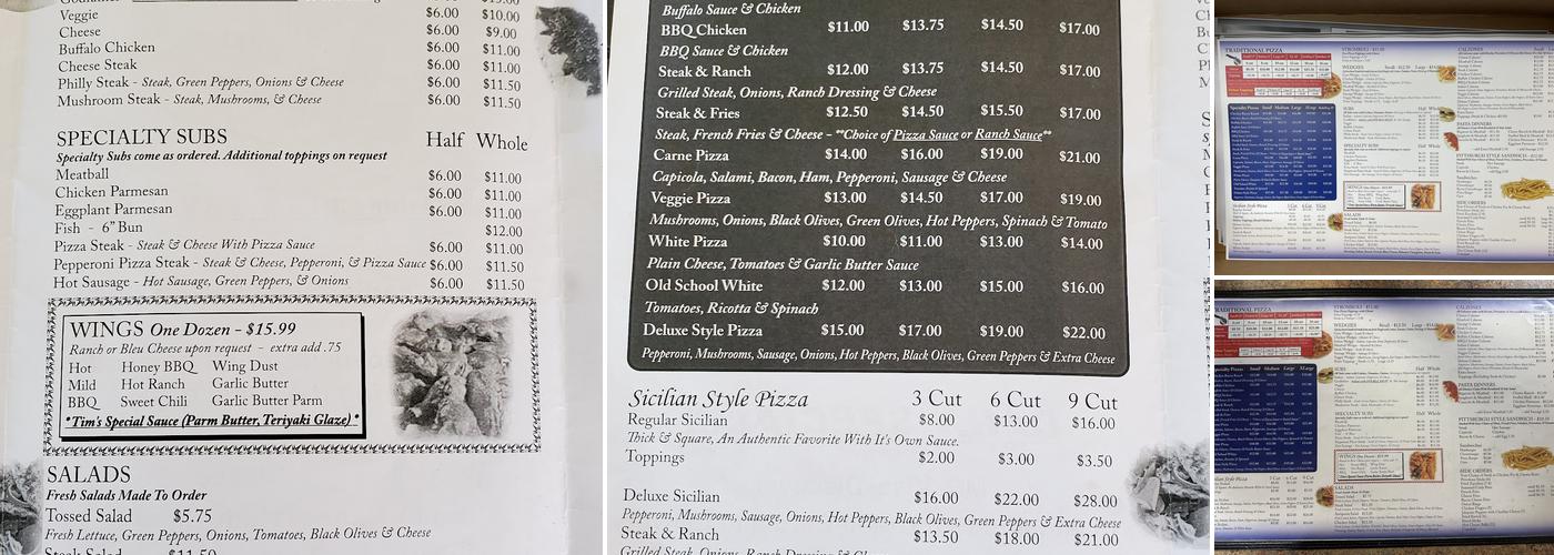 Candito’s Pizzeria and Ice Cream Parlor Menu