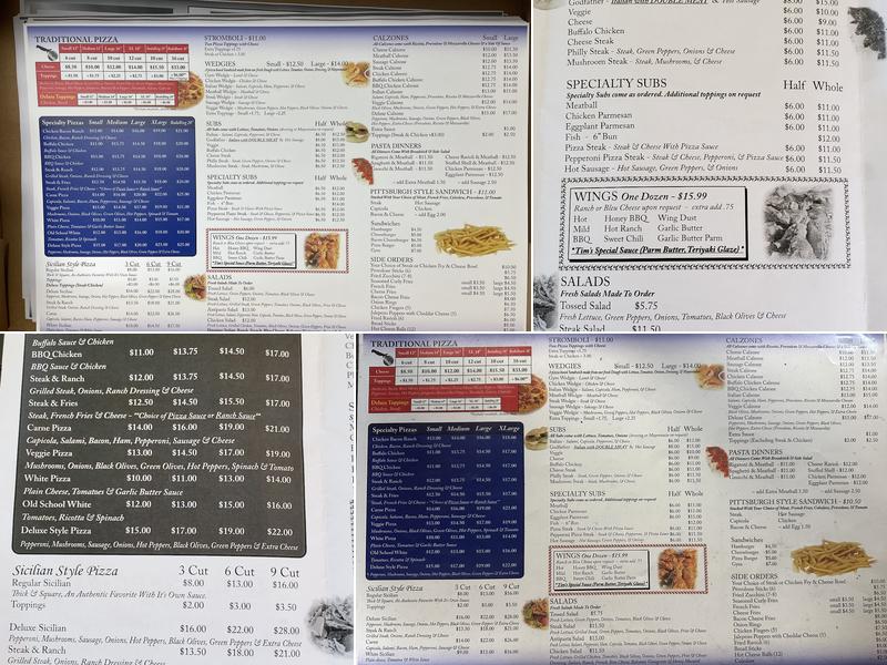 Candito’s Pizzeria and Ice Cream Parlor Menu