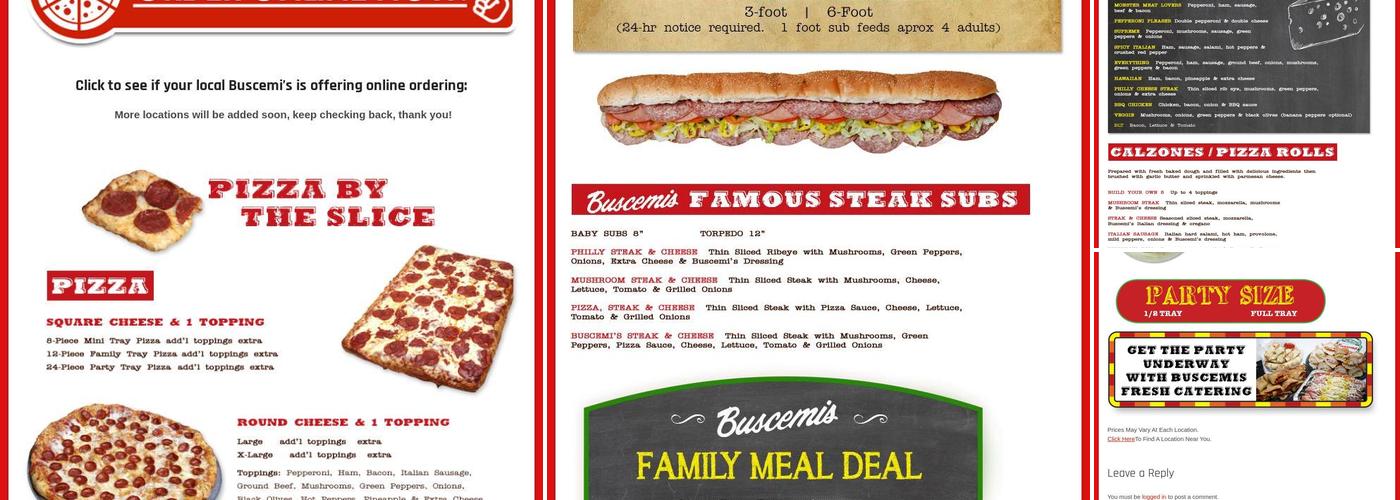 Original Buscemi's Menu