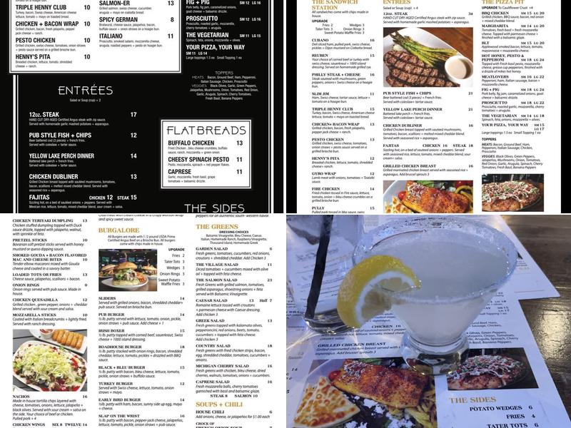 Hennessey's Pub + Kitchen Menu