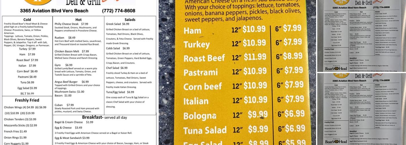 On The Fly Deli & Grill Menu