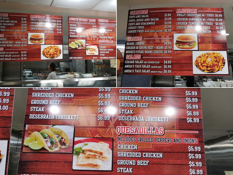 Anisa's Kitchen Menu