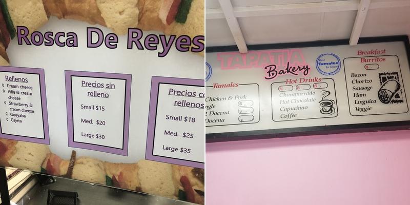 Panaderia Y Taqueria La Tapatia Menu