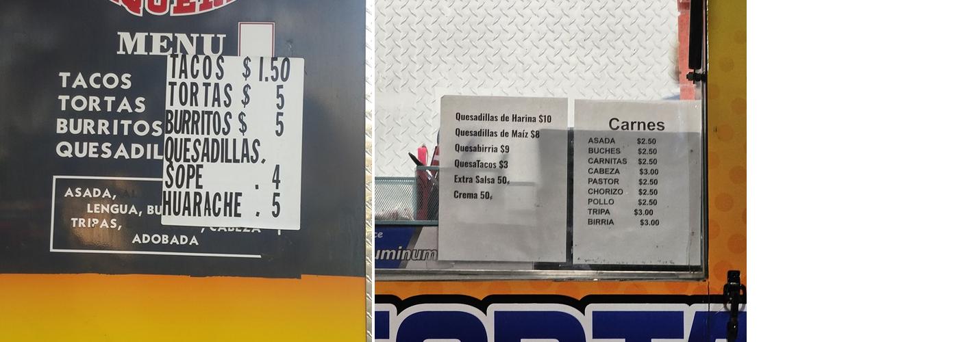 El Torito Taqueria Menu