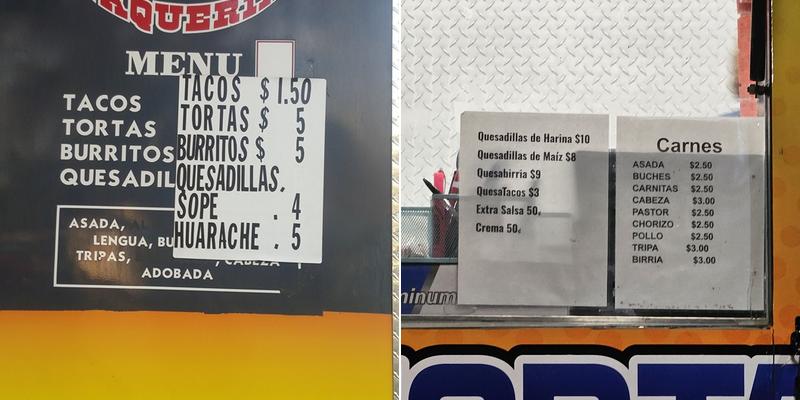 El Torito Taqueria Menu