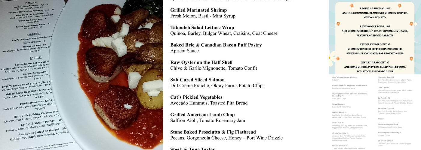 Chef’s Kitchen Menu