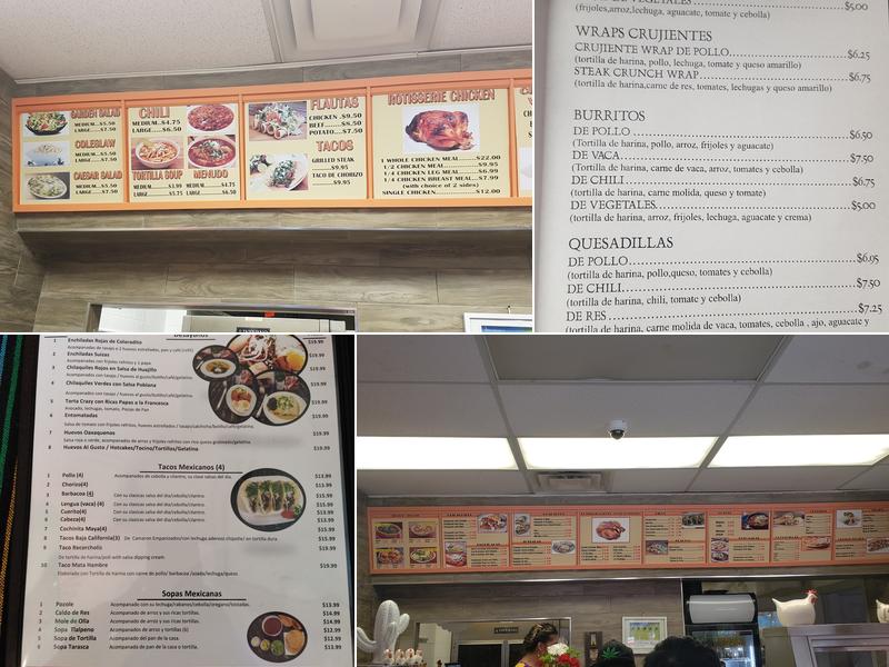 Crazy Chicken Menu