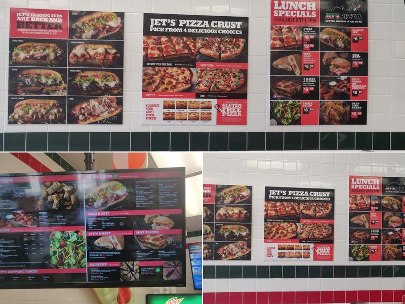 Jet's Pizza Menu