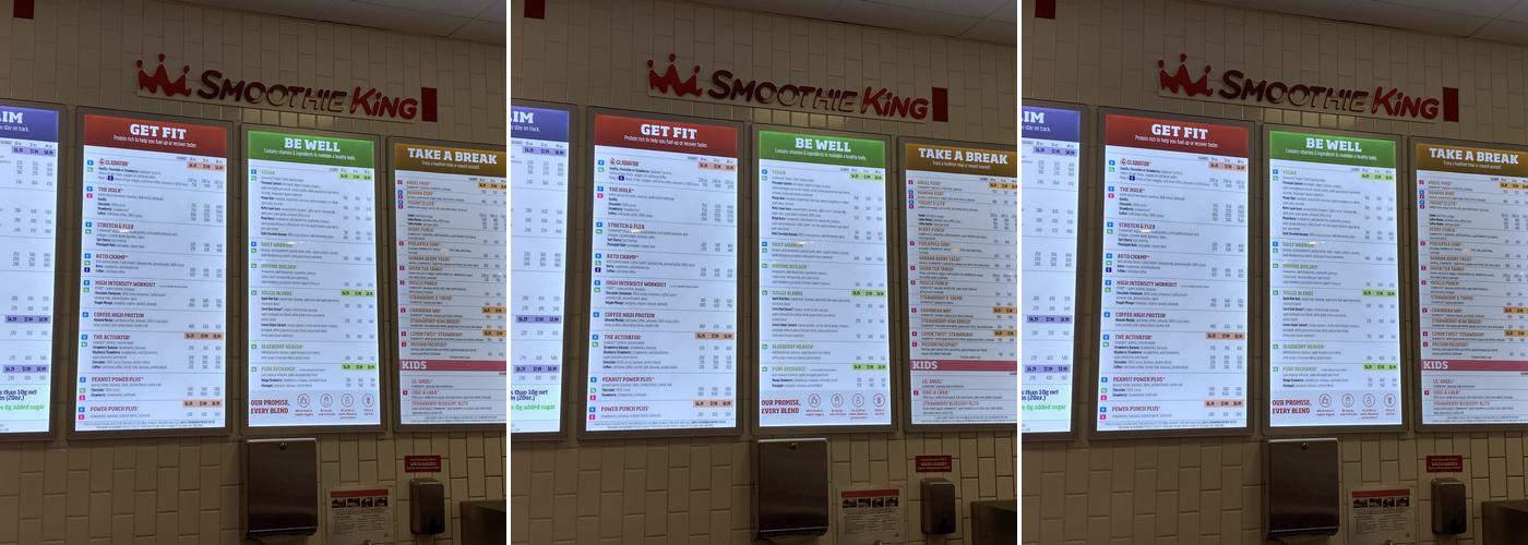 Smoothie King Menu