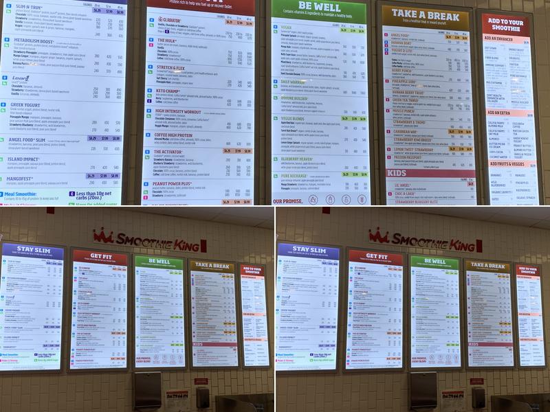 Smoothie King Menu