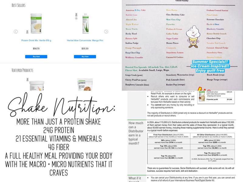 Herbalife Best Life Nutrition Co Menu