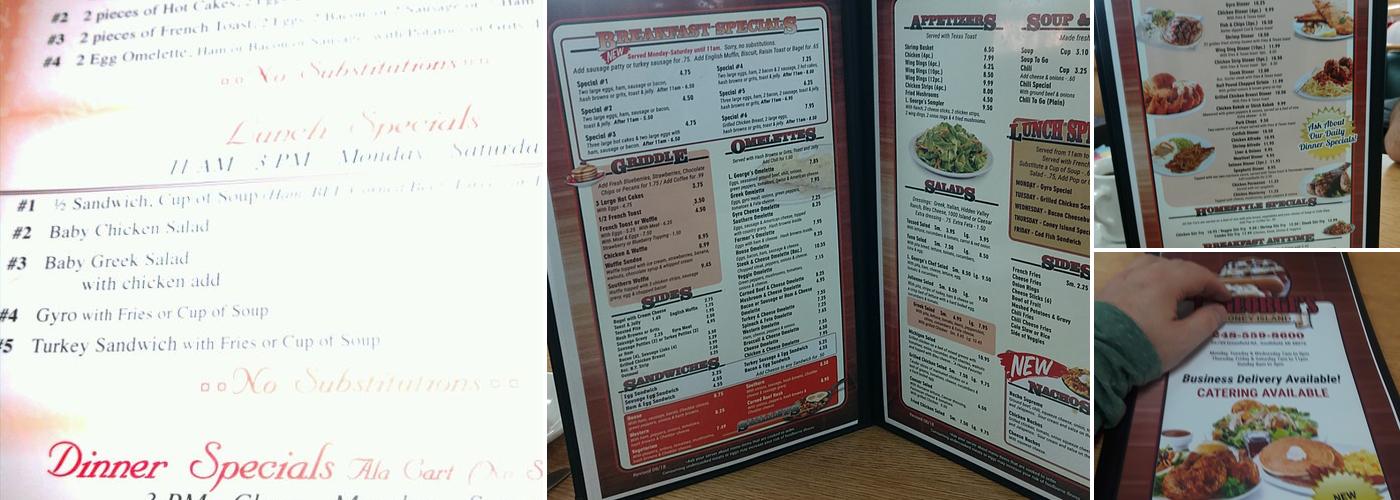 L. George's Coney Island Menu