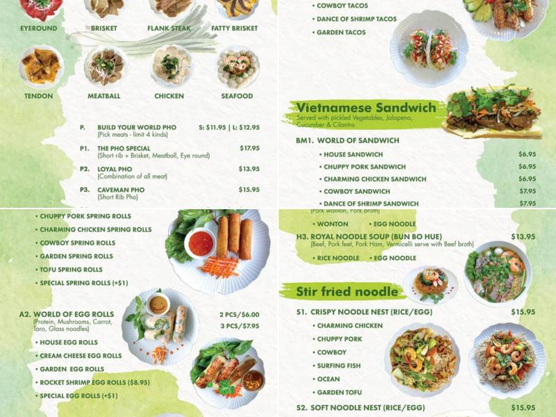 The Pho Vietnamese Kitchen Menu