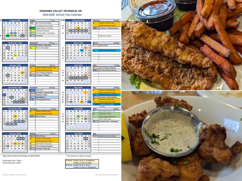 Nashoba Tech Restaurant Menu