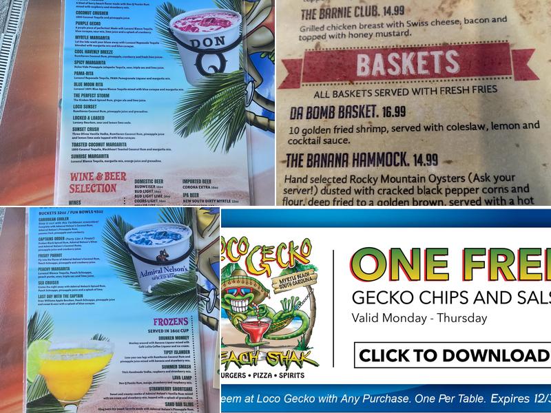 Loco Gecko Menu