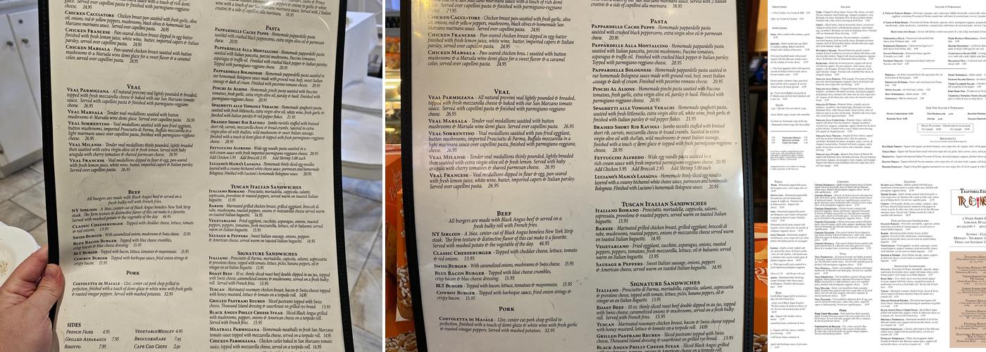 Trattoria Express Menu