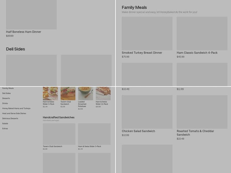 The Honey Baked Ham Company Menu