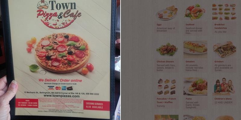 Town Pizza And Café Menu