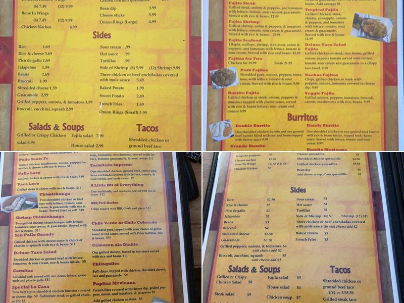 Mi San Felipe Menu