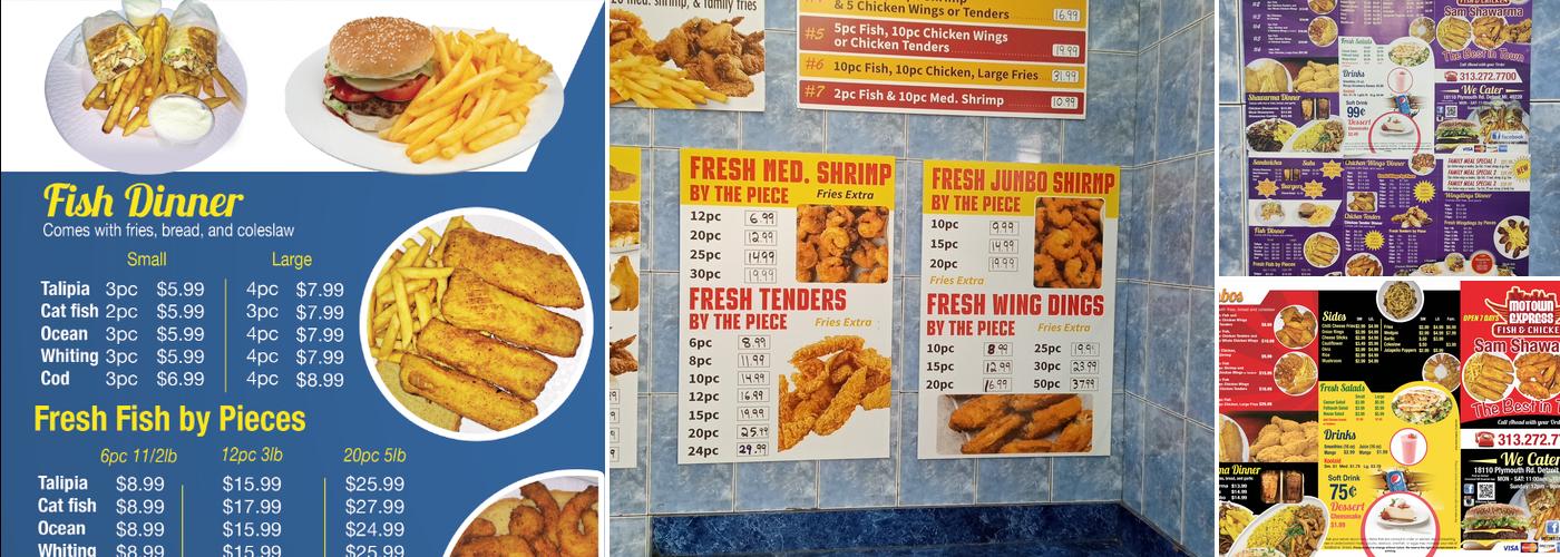 Motown Express and Sam's Shawarma Menu