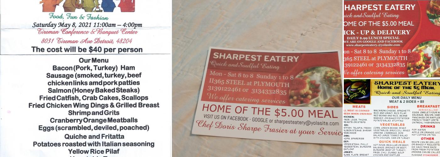 SHARPEST EATERY Menu