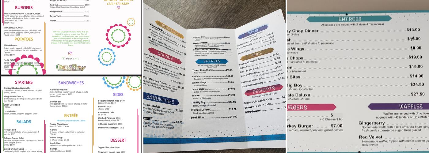 Gingerberry Menu