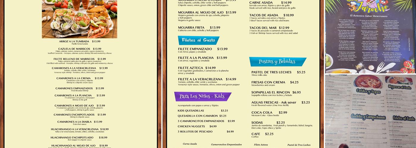 El rincon jarocho Menu