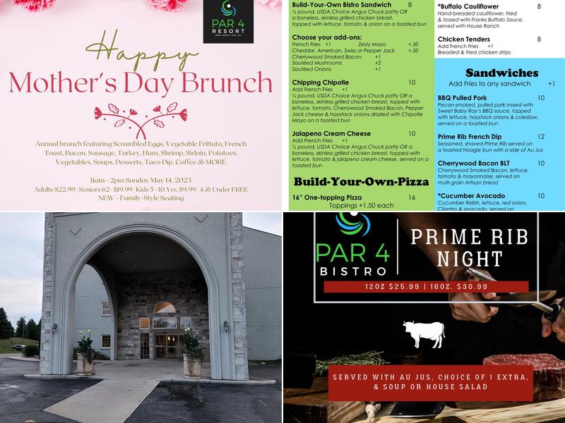 Par4 Resort Menu