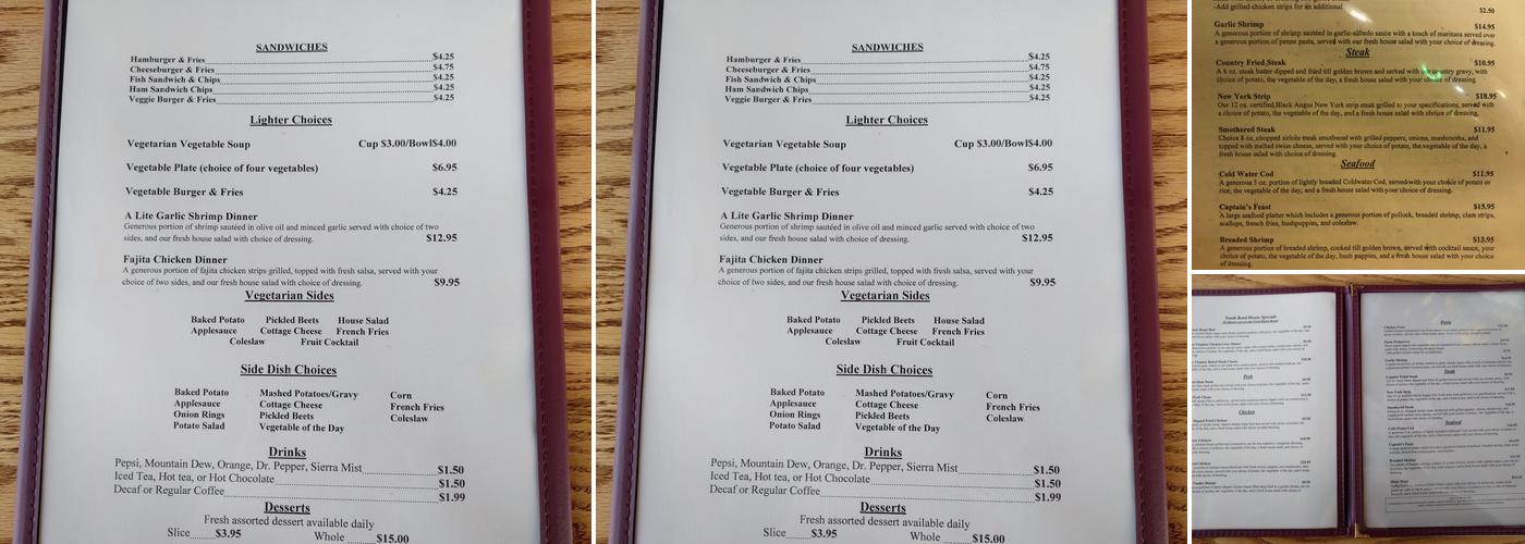 North Bend State Park Lodge Menu